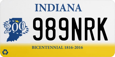 IN license plate 989NRK