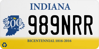 IN license plate 989NRR