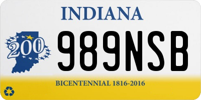 IN license plate 989NSB