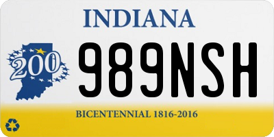 IN license plate 989NSH