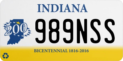IN license plate 989NSS