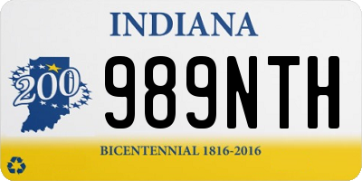 IN license plate 989NTH