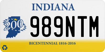 IN license plate 989NTM