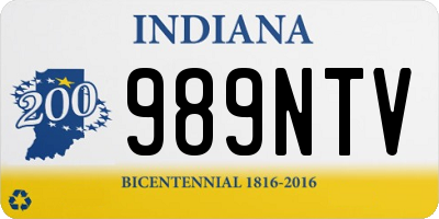 IN license plate 989NTV