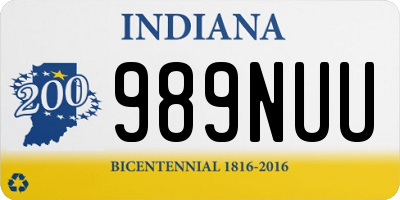 IN license plate 989NUU