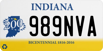 IN license plate 989NVA