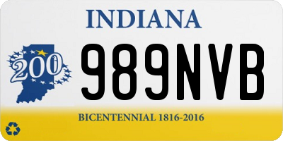 IN license plate 989NVB