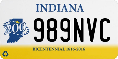 IN license plate 989NVC