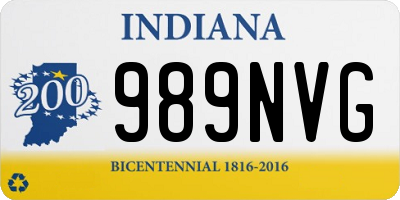 IN license plate 989NVG