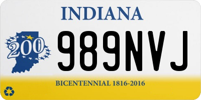 IN license plate 989NVJ