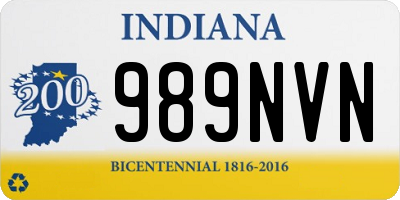 IN license plate 989NVN