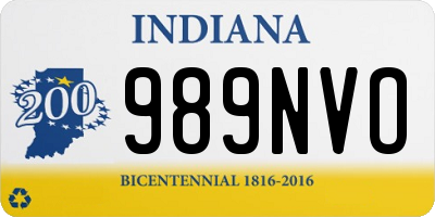 IN license plate 989NVO