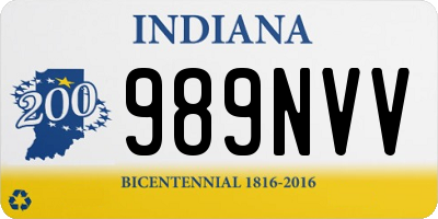 IN license plate 989NVV