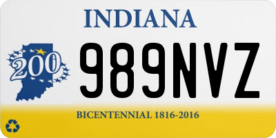 IN license plate 989NVZ