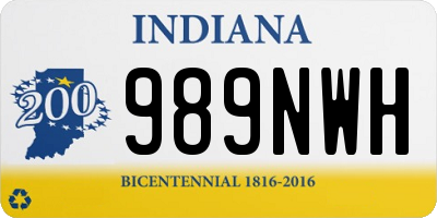 IN license plate 989NWH
