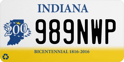 IN license plate 989NWP