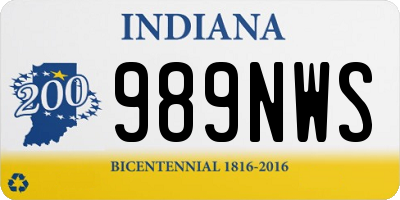 IN license plate 989NWS