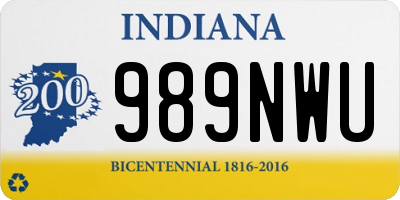 IN license plate 989NWU