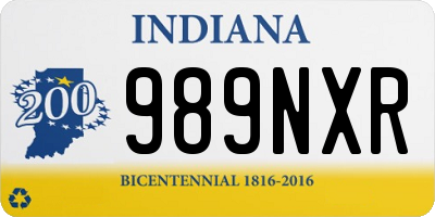 IN license plate 989NXR