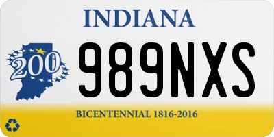 IN license plate 989NXS