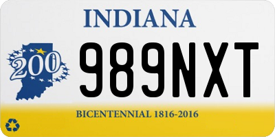 IN license plate 989NXT