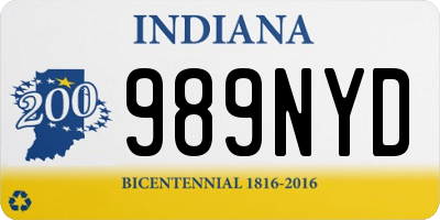 IN license plate 989NYD