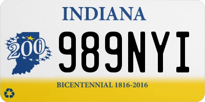IN license plate 989NYI