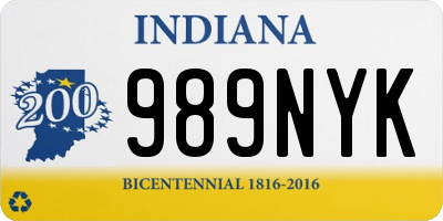 IN license plate 989NYK
