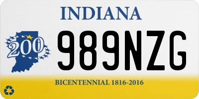 IN license plate 989NZG