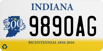 IN license plate 989OAG