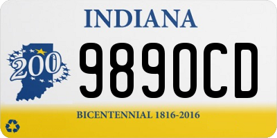 IN license plate 989OCD