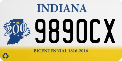 IN license plate 989OCX