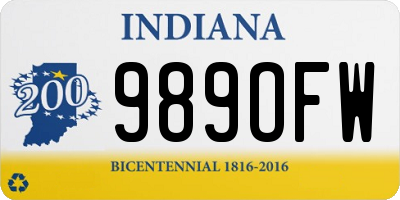 IN license plate 989OFW