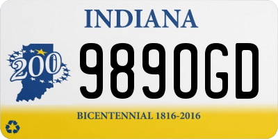 IN license plate 989OGD