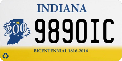 IN license plate 989OIC