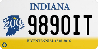 IN license plate 989OIT