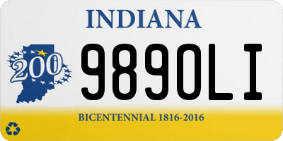 IN license plate 989OLI