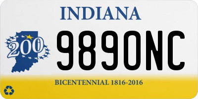 IN license plate 989ONC