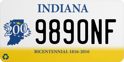 IN license plate 989ONF