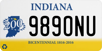 IN license plate 989ONU