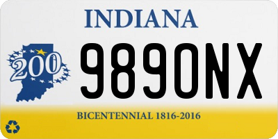 IN license plate 989ONX