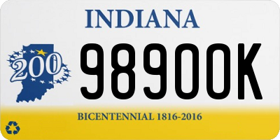 IN license plate 989OOK