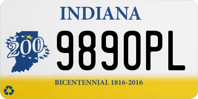 IN license plate 989OPL