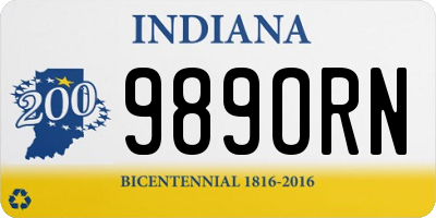 IN license plate 989ORN