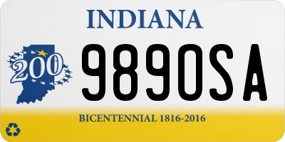 IN license plate 989OSA