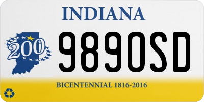 IN license plate 989OSD