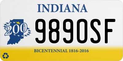 IN license plate 989OSF