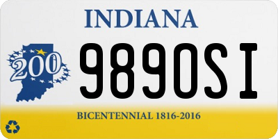IN license plate 989OSI