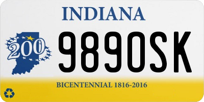 IN license plate 989OSK