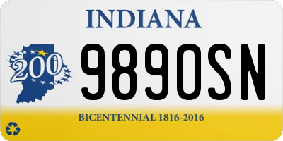 IN license plate 989OSN